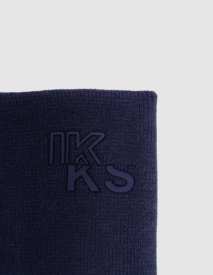 Snood navy knit gum logo boy-3