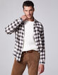 Men’s black REGULAR checked shirt-1