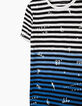 Boys' optic white striped and printed T-shirt -3