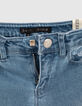 Girls’ light blue slim 7/8 jeans-7