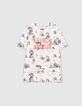 Weißes Jungen-T-Shirt mit Toile-de-Jouy-Print -3