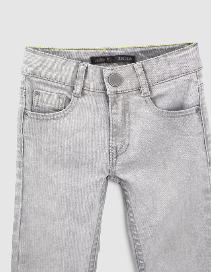 Graue SKINNY-Jungenjeans mit Reflektoren hinten-2