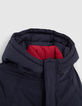 Boys’ 2-in-1 navy parka and colour block padded jacket-3