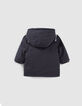 Baby boys’ navy fur-lined hooded parka-4