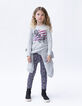 Omkeerbare legging sterrenprint en marine meisjes-8