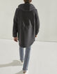 Men’s charcoal hooded coat-3