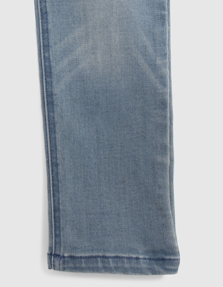 Blauwe SLIM jongensjeans met slijtage-6