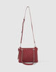 Sac pochette 1440 Reporter cuir rouge embossé croco Femme-6