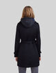 Women’s heavy cotton long trench coat with removable hood-3