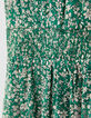 Vestido largo verde LENZING™ ECOVERO™ micro flores niña-5