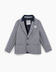 Boys’ navy semi-plain suit jacket -1