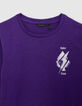 Boys’ purple T-shirt, ace of spades image front and back-3