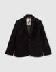 Boys’ charcoal cotton knit jacket-1