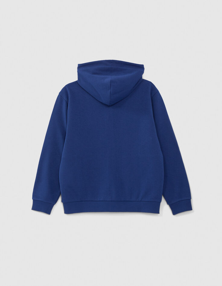 Boys’ blue zipped hooded cardigan-5