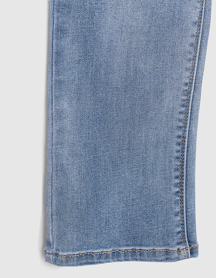Jeans vintage slim light blue orgánico tiro alto niña-5