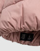 Girl's pink 2-in-1 down jacket with sherpa vest-6