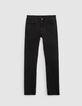 SLIM black pyramid embossed jeans boy's pocket-1