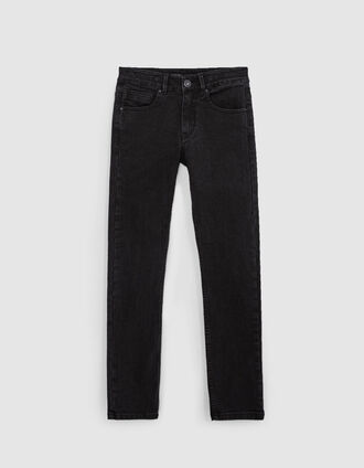 SLIM Schwarze Jeans mit Pyramidenprägung Jungen Tasche