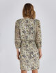 Korte jurk met army-bloemenprint voor dames-3