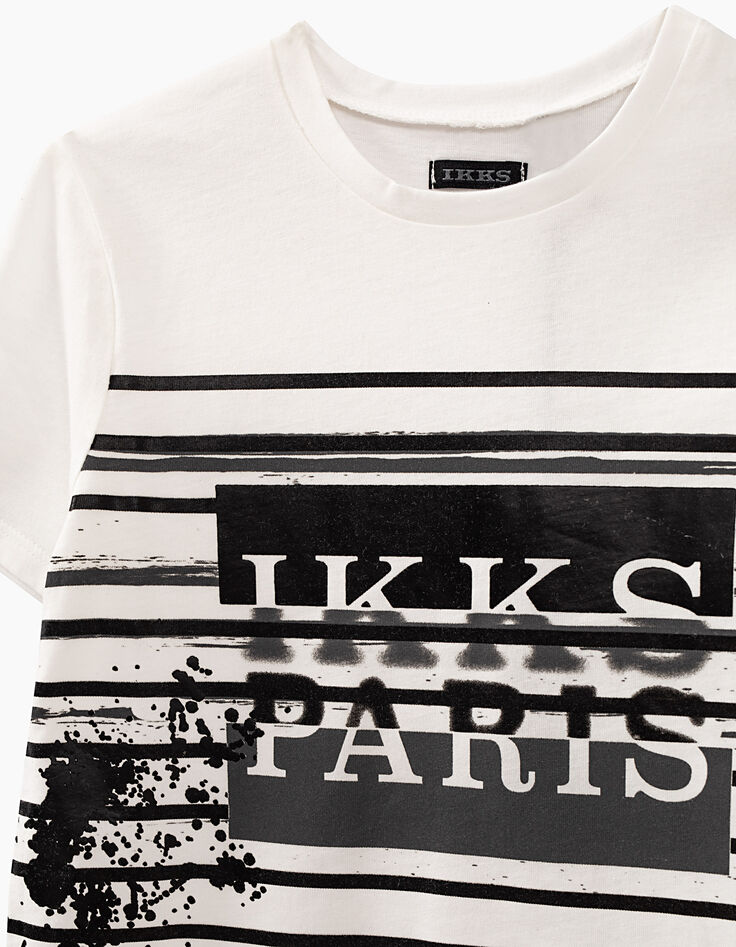 Matrozen-T-shirt gebroken wit en zwart tekst -2