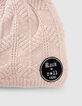 Girls’ pale pink glittery fur-lined knit beanie-4