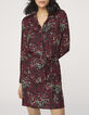 Women’s floral print long sleeve high-neck dress-1