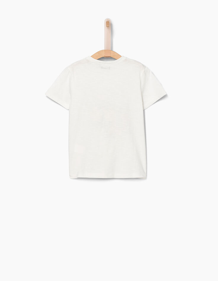 Boys' off-white embroidered lion T-shirt-3