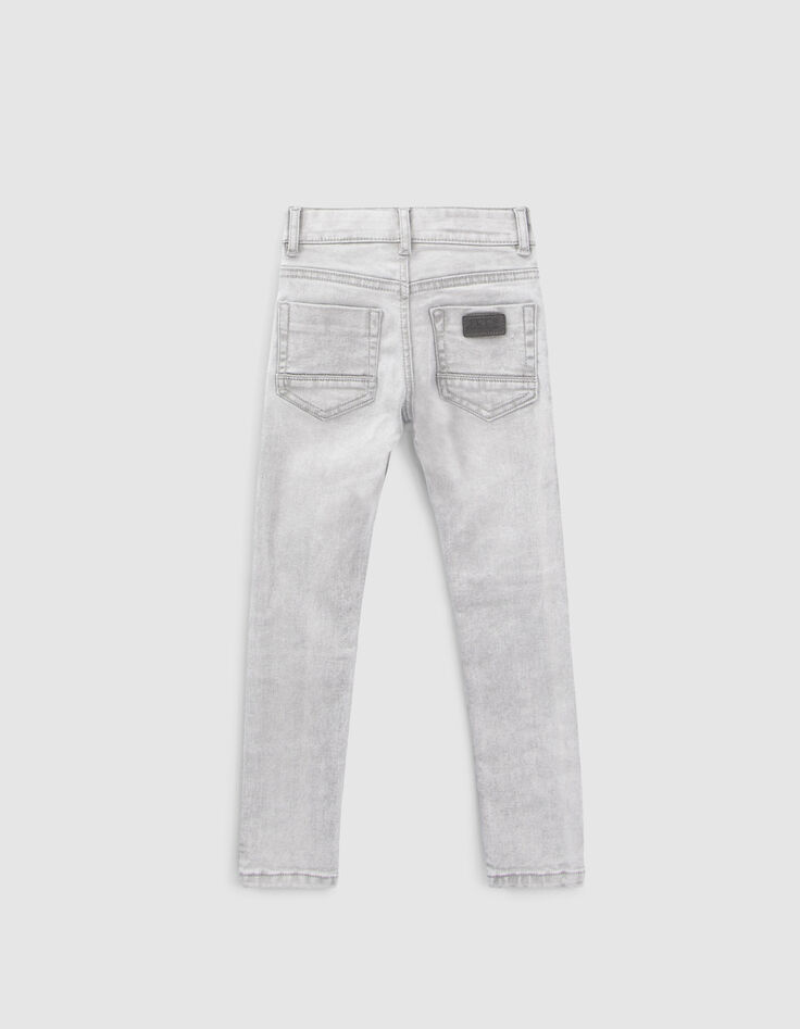 Graue SKINNY-Jungenjeans mit Reflektoren hinten-3