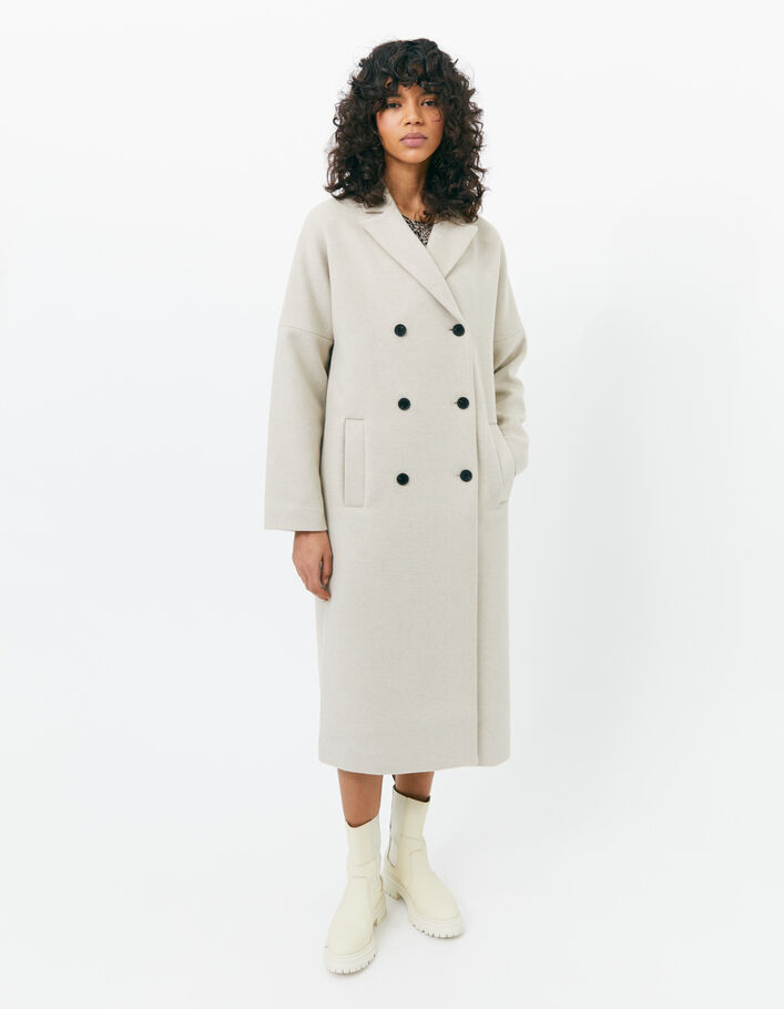 manteau femme laine blanc