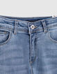 Light blue slim vintage jeans bio hoge taille meisjes-2