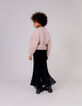 Black pleated wide-leg pants for girls-2