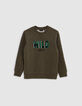 Sweat khaki typo punch needle effect boy-3