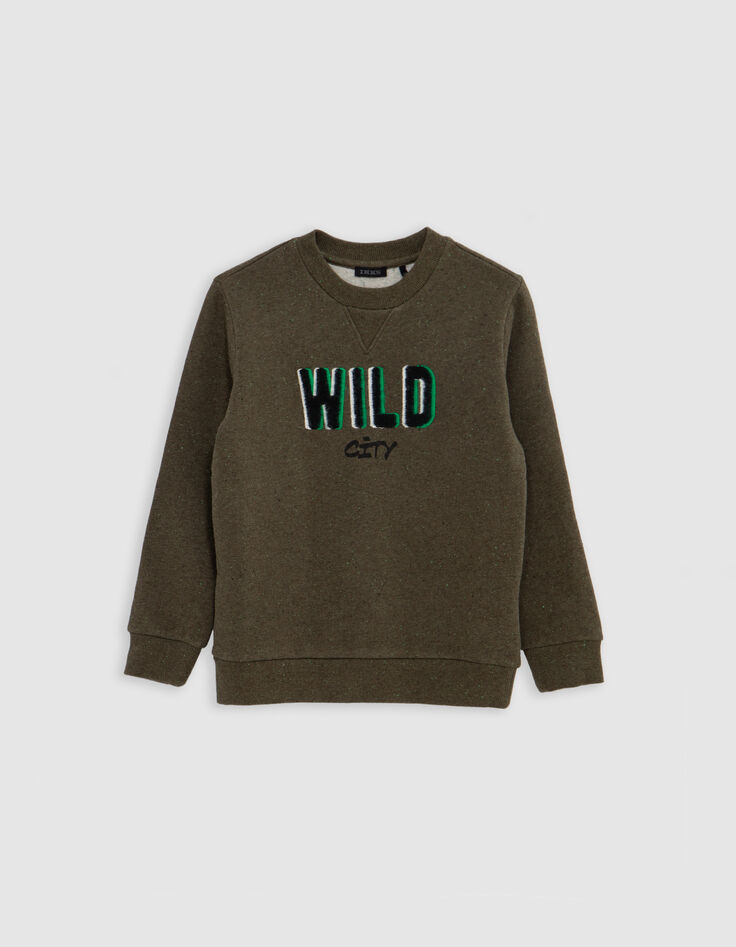 Sweat khaki typo punch needle effect boy-3