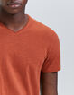 T-shirt L'Essentiel brique encolure V Homme-2