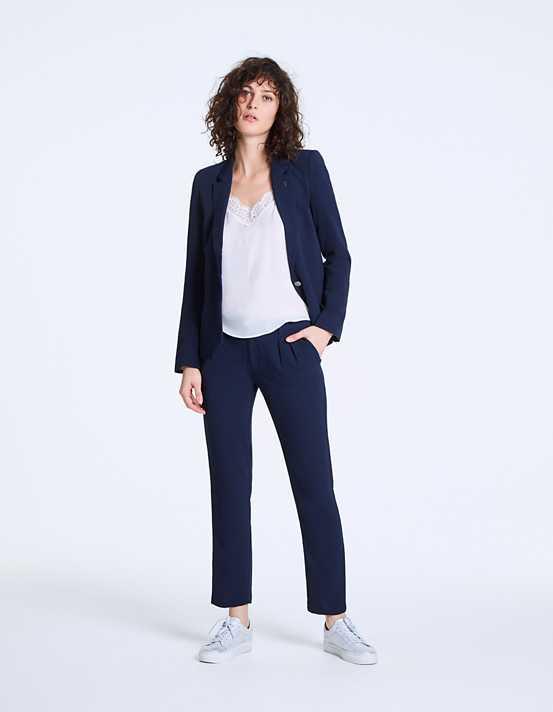 Navy Spot Loose Fit Trousers | Women | George at ASDA