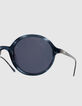 Lunettes solaires mixte cristal marbre  bleu-5