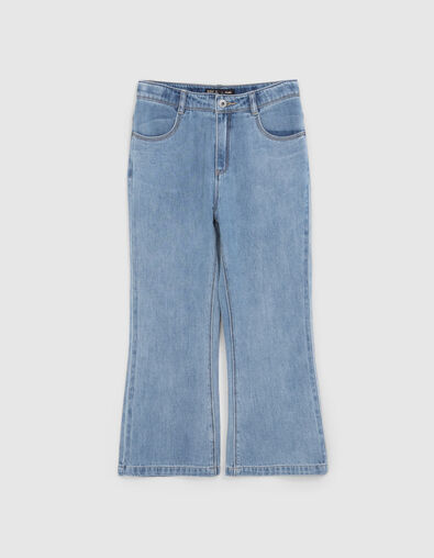 Girls’ blue FLARED cropped jeans