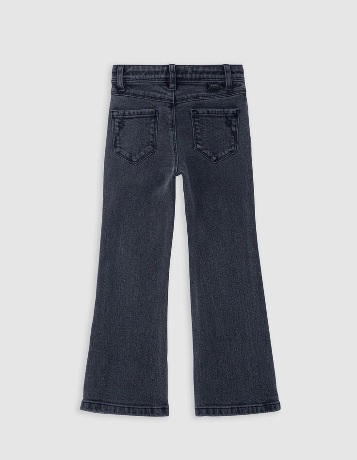 Dunkelgraue FLARE-Jeans für Mädchen-6