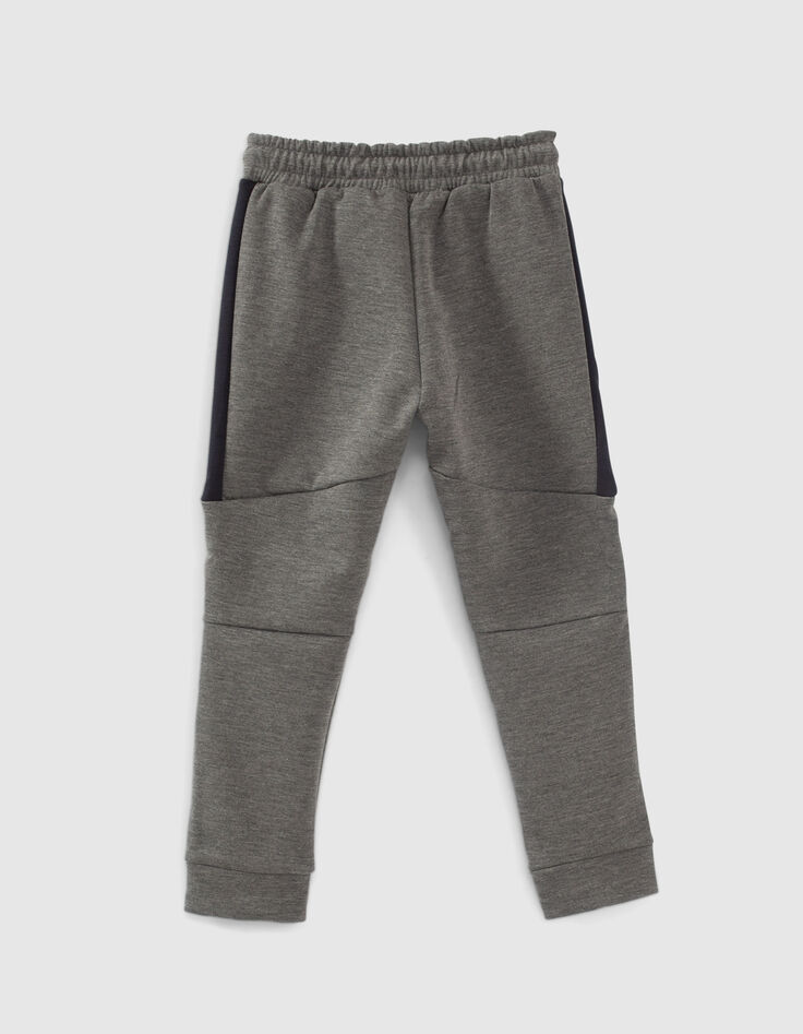 Boys’ medium grey sports joggers with side bands -3