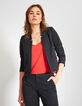 Zwarte blazer met goudkleurige tennisstrepen I.Code-2