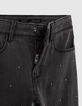 MOM washed black jeans with girl studs-8