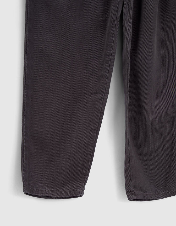 Girls’ grey flowing LYOCELL® trousers, velvet waistband-6