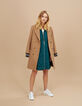 I.Code duck green letter print zip-up dress-6