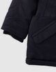 Baby boy navy lined parka-4