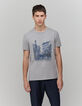 Organic cotton grey T-shirt Paris Homme-1