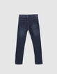 Blauwe SLIM jeans opdrukken reliëf jongens-4