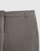 Schwarze Slim-Damenhose mit Hahnentrittmotiv-3