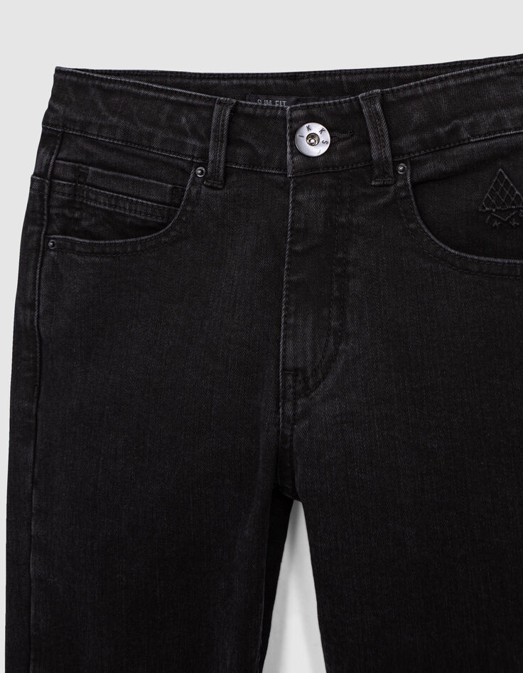 SLIM black pyramid embossed jeans boy's pocket-2