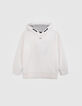 Boys’ off-white fabric mix sweatshirt with XL embroidery-2