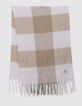 Girl's beige plaid scarf-3